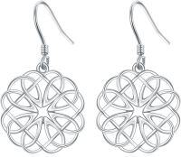 wholesale 925 Sterling Silver Celtic Knot Drop Earrings - Irish s for Women-Celtic Style-10
