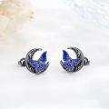 wholesale 925 Sterling Silver Blue Butterfly & Crescent Moon Stud Earrings - Celtic Irish  for Her-0-2