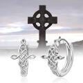 wholesale 925 Sterling Silver Celtic Knot Huggie Hoop Earrings for Women - Hypoallergenic s-0-5