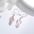 wholesale 925 Sterling Silver White Opal Celtic Knot Drop Earrings Wholesale Irish s for Women-0-1