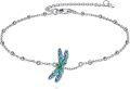 wholesale 925 Sterling Silver Enamel Dragonfly Charm Bracelet for Women Girls-0-0