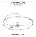 wholesale 925 Sterling Silver Evil Eye Bracelet with Adjustable Chain Christmas s for Women-0-4