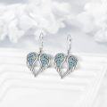 wholesale 925 Sterling Silver Abalone Shell Inlay Angel Wing Drop Earrings for Women's Gifts-0-1