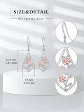 wholesale 925 Sterling Silver Pink Lily of the Valley Drop Earrings-0-9