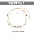 wholesale 14k Gold Bracelet With Bezel Set Multicolor Zircon Stones For Women-0-4