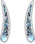 wholesale 925 Sterling Silver Moonstone Vintage Fairy Wing Studs for Women-0-0