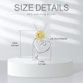 wholesale 925 Sterling Silver Yellow Gold Plated Cubic Zirconia Sunflower Pendant Necklace for Women-0-4