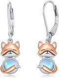 wholesale 925 Sterling Silver Fox Moonstone Drop Earrings Gifts for Women-0-0