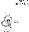wholesale 925 Sterling Silver Purple Enamel Owl Pendant with I Love You Forever Inscription and Cubic Zirconia Chain - Valentine's Day Gift for Her-0-3