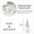 wholesale 925 Sterling Silver Celtic Knot Pearl Leverback Earrings White Gold Plated-0-3