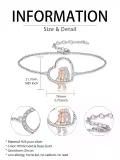 TOUPOP Sterling Silver & Stone Heart Bracelets Sister Gifts-0-3