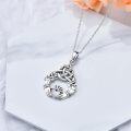 wholesale 925 Sterling Silver Opal Celtic Knot Claddagh Pendant Necklace-0-4