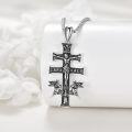wholesale 925 Sterling Silver Angel Caravaca Cross Pendant Necklace for Women Men Religious s 47cm Chain Length-0-2