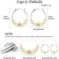 wholesale 925 Sterling Silver & 18K Gold Plated Stars CZ Huggie Hoops for Women-0-3
