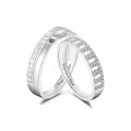 TOUPOP 10k 14k 18k Gold Moissanite Couples Wedding Band Sets Engraved-0-0