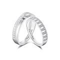 TOUPOP 10k 14k 18k Gold Moissanite Couples Wedding Band Sets Engraved-0-0