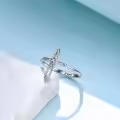 TOUPOP Sterling Silver Infinity Cross Celtic Knot Ring Irish Christian Jewelry-0-3