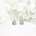 wholesale 925 Sterling Silver Crowned Seal Stud Earrings - Adorable Animal  for Women and Girls-0-1