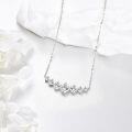 wholesale 14K Gold Moissanite Bridal Necklace - 5 Stones (Total Weight: ~9 ct)-0-9