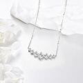 wholesale 14k White Gold Lab Diamond Necklace With Seven Brilliant Stones-0-9