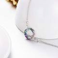 wholesale 925 Sterling Silver Infinity Circle Bracelet Wholesale With Rainbow Charm-0-32