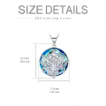 TOUPOP Sterling Silver & Crystal Celtic Knot Tree Pendant Necklace-0-1