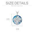TOUPOP Sterling Silver & Crystal Celtic Knot Tree Pendant Necklace-0-1