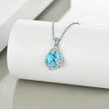 wholesale Sterling Silver Crystal Filigree Teardrop Pendant Necklace-0-34