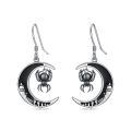 TOUPOP Sterling Silver Pumpkin Moon Earrings Halloween Dangle Gothic Gift-0-0