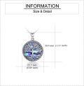 wholesale 925 Sterling Silver & Colorful Abalone Shell Tree of Life Necklace - 1.22, Gift Boxed, Hypoallergenic, 18+2 Chain, Luck Health Growth Strength Symbol-0-3