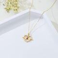 wholesale 14K Yellow Gold Ruby Hummingbird Heart Necklace for Women 16 +1 +1 -0-3