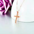 wholesale 14K Gold Diamond Cut Cross Necklace for Women 16 18 -0-14