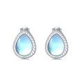 wholesale 925 Sterling Silver Blue Larimar Teardrop Earrings-0-1
