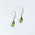 wholesale Sterling Silver Austrian Crystal Vintage Drop Dangle Leverback Earrings-0-62