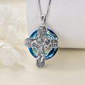 wholesale TOUPOP Saint Christopher Necklace 925 Sterling Silver Crystal Saint Michael Jewelry Saint Benedict Pendant Necklace For Women Men Birthday Christmas Gifts -0-3