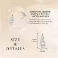 wholesale 925 Sterling Silver Black Pearl & Cubic Zirconia Celtic Dangle Hoop Earrings Wholesale for Women - Irish  Ideas-0-9