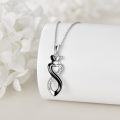 wholesale 925 Sterling Silver Infinity Heart Couple Pendant Necklaces for Women Valentines Gift Ideas-0-10