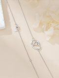 wholesale 925 Sterling Silver Twin Hearts Choker Necklace - Symbol of Love & Connection-0-2