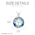 TOUPOP Sterling Silver Crystal Tree Of Life Pendant Necklace For Women-0-3