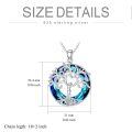 TOUPOP Sterling Silver Crystal Tree Of Life Pendant Necklace For Women-0-3