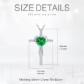 TOUPOP Sterling Silver Emerald Cross Pendant Necklace For Women-0-5