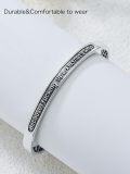 wholesale Sterling Silver Celtic Strength Mantra Cuff Bracelet Poiuy Inspirational Jewelry Gift-0-53