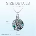 TOUPOP Sterling Silver Abalone Eagle Urn Necklace Cremation Jewelry-0-3
