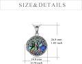 wholesale 925 Sterling Silver Abalone Shell & Turquoise Locket Tree of Life Pendant Necklace for Sisters-0-3