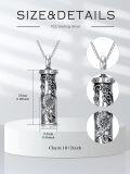 wholesale 925 Sterling Silver Sunflower Urn Pendant Keepsake Memorial Jewelry with Funnel and Fill Tool Set-0-4