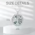 TOUPOP Sterling Silver Crystal Tree Of Life Necklace For Women-0-5