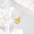 wholesale 14K Gold Claddagh Tree of Life Pendant Necklace - Real for Women-0-2