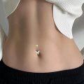 wholesale 14K Gold & Cubic Zirconia Minimal Butterfly Belly Button Ring 7-8.2mm-0-3