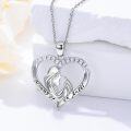 wholesale 925 Sterling Silver Angel Wing Memorial Necklace with Shining Stone – Miscarriage Jewelry for Mothers, Hypoallergenic Sympathy Gift-0-2