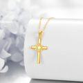 wholesale 14K Gold Star of David Cross Pendant Chain Necklaces for Girls and Women Religious  Ideas-0-3
